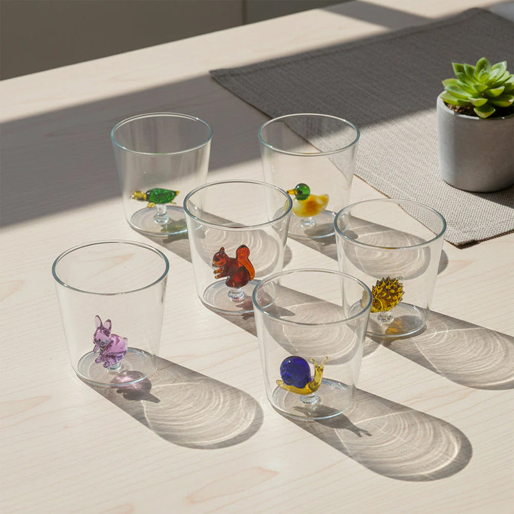 Ichendorf Animal Farm vasos con animales en vidrio