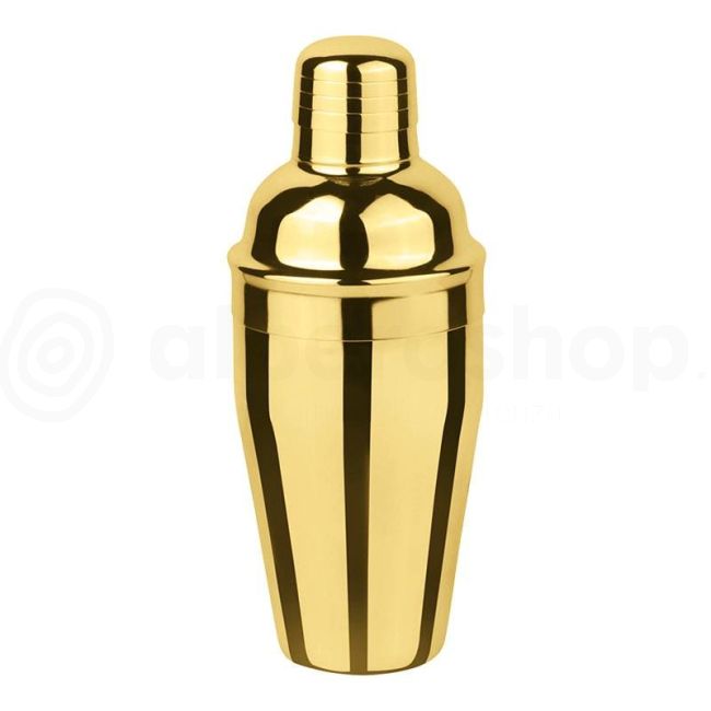 Paderno Long Drink Shaker 0,5L in Gold Color Stainless Steel