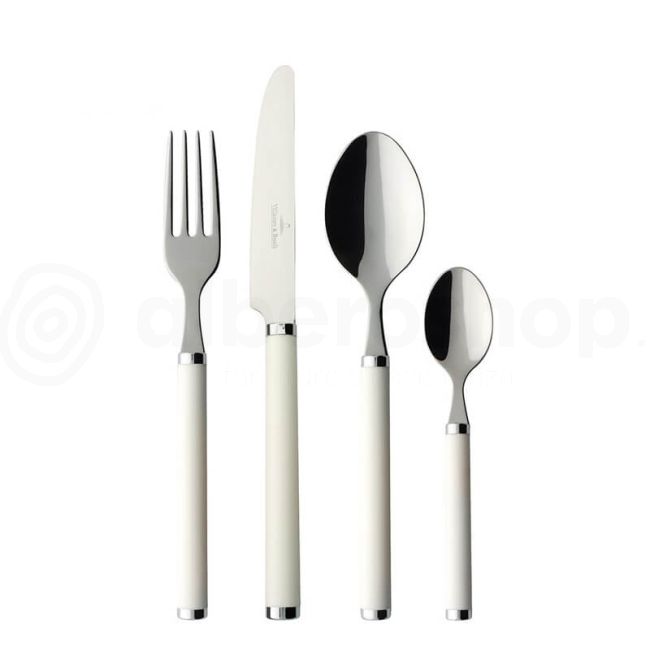 Villeroy & Boch Play White Cutlery Set 24 Pcs Stainless Steel