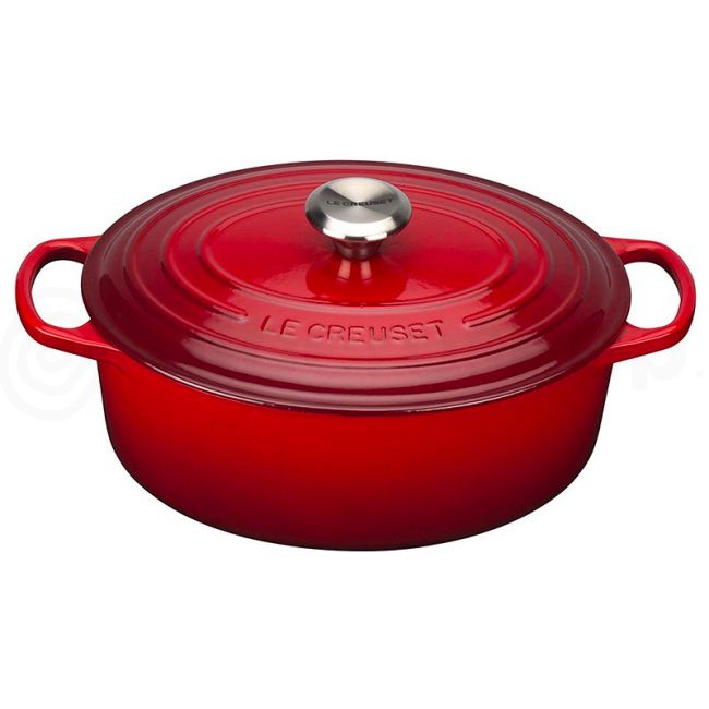 Le Creuset Cocotte Evolution Oval Cast Iron Casserole cm 35 Cherry