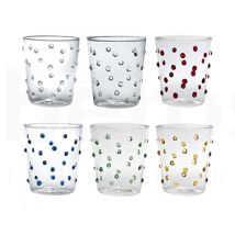 Zafferano Party Bicchiere Tumbler 45 Cl Set 6 Pz In Vetro Multicolore