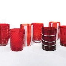 Zafferano Melting Pot Bicchiere Acqua Set 6 Pz Monocolore Rosso