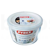 Pyrex Cook & Freeze Contenitore Tondo Con Coperchio Ø 12 - Lt 0,6 In Vetro  Ultra Resistente